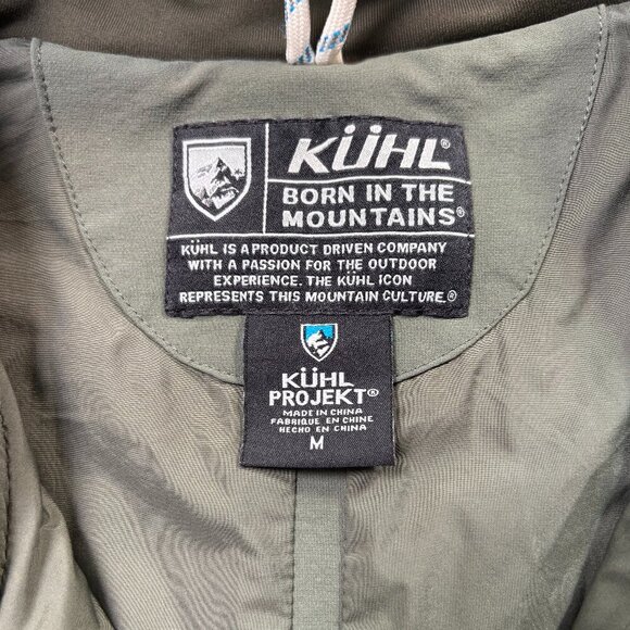 KUHL Projekt Firefly Insulated Quilted Hooded Puffer Jacket Green Size Medium - Picture 2 of 11